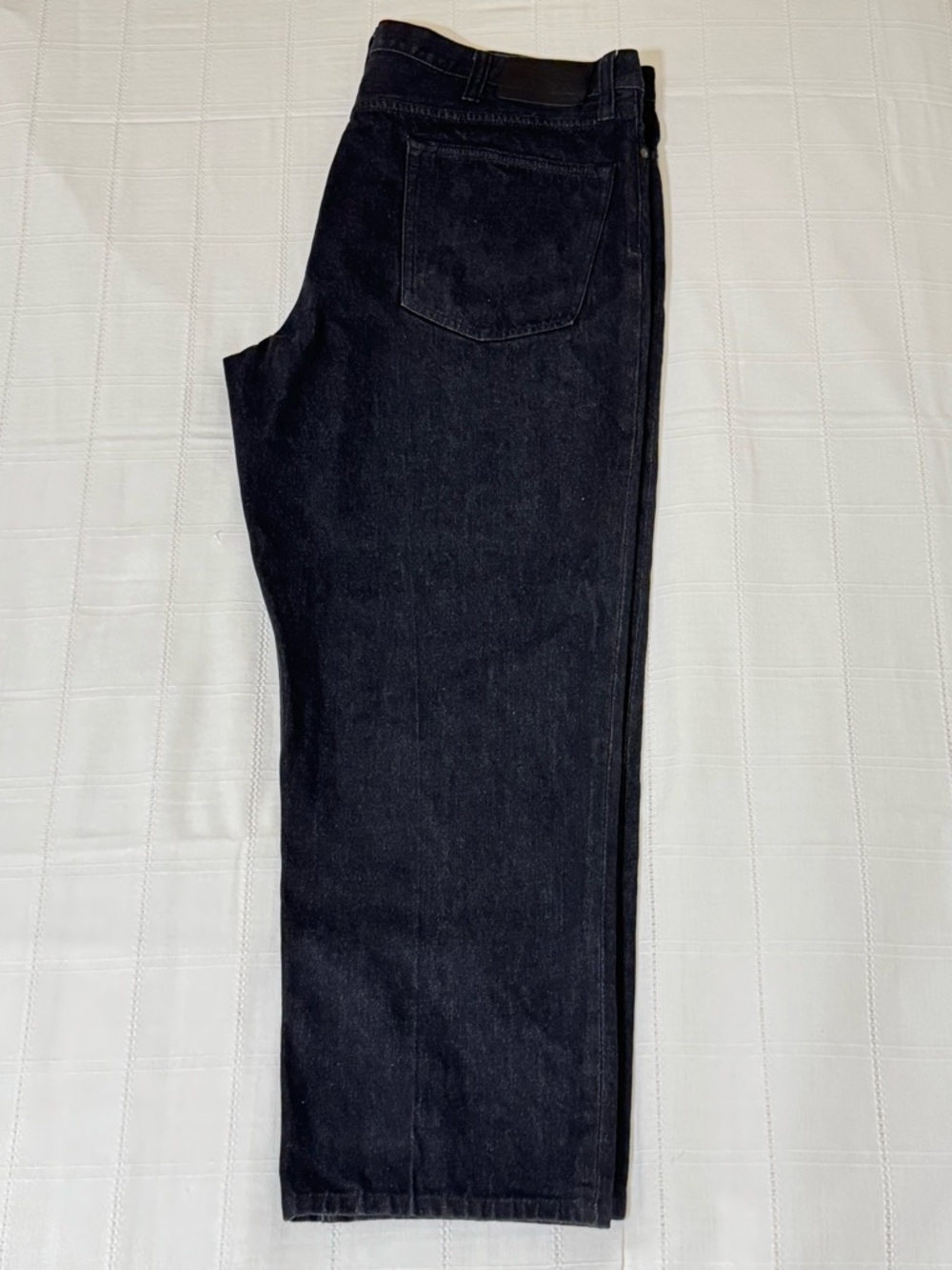Lands' End Men's Size 40 Traditional/Coupe Classique Short Black Denim Jeans
